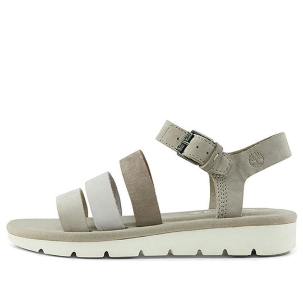 TIMBERLAND Lotti Lou 3-Band Sandals Size 6.5 In Beige